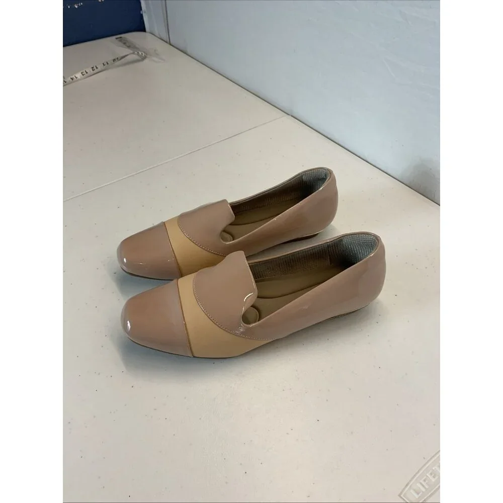 NWOB Ortho+rest Women 9.5 Orthopedic Slip On Loafers‎ 2 tone beige comfy relief